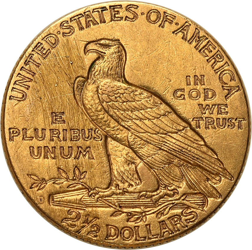 USA 2 1/2 dolara 1925 Indianin Philadelphia st.2-